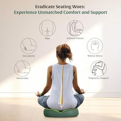 The White Willow Donut Pillow – Medium Firm HR Memory Foam Coccyx Seat Cushion for Tailbone, Hemorrhoid & Piles Pain Relief – Car & Office Chair – Above 60KG – Classic Black
