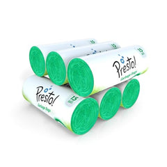 Amazon Brand - Presto! Garbage Bags | Large | 90 Count | 15 Bags X 6 Rolls | 24 X 32 Inches | For Dry & Wet Waste | Black