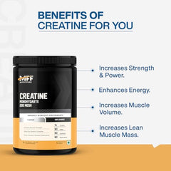 MyFitFuel Micronized Creatine Monohydrate (200 Mesh - Easily Absorbed by Body) | 400 gm, (Natural)
