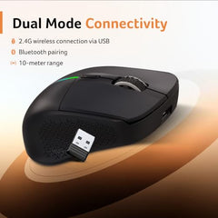 Acer Prism Dual Mode Wireless Mouse I 2.4G + Bluetooth I Silent Click I 3200 DPI (800-1200-2400-3200) I Rechargeable 500mAh I RGB LED I 6 Buttons I Lightweight 87g I Ergonomic Design for Laptop PC Mac