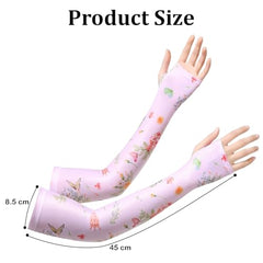 MOMISY Hand Gloves for Sun Protection, UV Protection Arm Sleeves for Women Bike Riding, UPF50+ Ice Silk Cooling Summer Gloves Woman Hand Cover Arm Sleeves for Driving, Golfing, Sports (Pink)