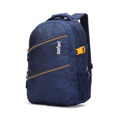 Safari Omega spacious/large laptop backpack with Raincover, college bag, travel bag for men and women, Black, 30 Litre