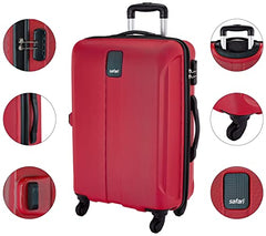 Safari Thorium Neo 8 Wheels Spinner Set of 3 Trolley Bags, Hard Case Polycarbonate, 360° Wheeling Carry on & Check-in Luggage for Men & Women, Suitcase for Travel, Trolley Bags for Travel, Dusk Green
