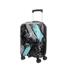 Kamiliant by American Tourister ATHER | Printed Trolley Bag Set of 3 (55+68+79 cms) for Travel|Hard Case Polypropylene (PP) Suitcase|360° 8-Wheel Spinner Luggage Trolley|Combination Lock | Black