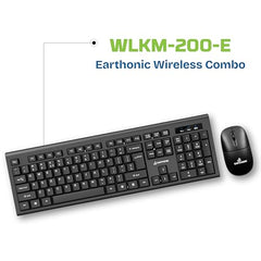 Earthonic WKM-100-E Wired Keyboard & Mouse Combo, USB Plug & Play Setup, Comfortable Design, Adjustable Keyboard Stand, 1.5 M Cable Length for Windows, Mac OS Computer