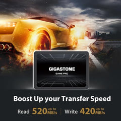 Gigastone Game Pro 5-Pack 256GB SSD SATA III 6Gb/s. 3D NAND 2.5" Internal Solid State Drive, Read up to 510MB/s. Compatible with PS4, PC, Desktop and Laptop, 2.5 inch 7mm (0.28”)