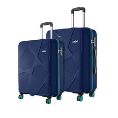 Safari Pentagon Pro 8 Wheels Set of 3, (Cabin + Medium + Large) Trolley Bag, Hard Case Polypropylene, 360º Wheeling Luggage, Suitcase for Travel, Trolley Bags for Travel, Luxury Beige