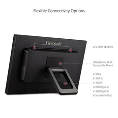 ViewSonic TD2223-2 | 55.88 Cm (22") Touch Monitor 10-Point Touch| 7H Hardness | IR Touch Tech| 75Hz | Dual Speaker| USB, HDMI, DVI, VGA