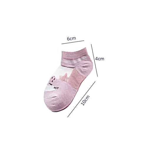 MOMISY 5 Pairs Baby Girl Boys Tube Socks Toddlers Infant Solid Color Boat Spring and Autumn Socks Stretch Baby Socks (ThinAnimal, 1 year to 3 year)