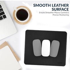 Tukzer Extended Vegan PU Leather Mouse Pad Desk mat Smooth Reversible Dual Color Splash Proof Anti Fray Stitched Edges Non-Slip Mousepad for Laptop Notebook Gaming Computer(Blue & Yellow 90CM X 45CM)
