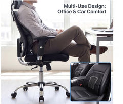 Vorelix Mesh Lumbar Back Support Cushion, 41x39cm, Black