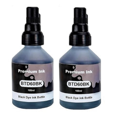 CANOFF BTD6000BK Refill Ink Compatible for Brother DCP-T300 T310W T500W T520W T220 T700W T420W T425W T426W T428W T720DW T725DW T820DW T810W Printers (100ml Black Bottle (Pack of 5))