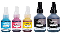 CANOFF BTD6000BK Refill Ink Compatible for Brother DCP-T300 T310W T500W T520W T220 T700W T420W T425W T426W T428W T720DW T725DW T820DW T810W Printers (100ml Black Bottle (Pack of 5))