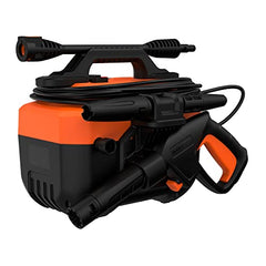 BLACK+DECKER BEPW1600 1300W 1600 PSI 110 Bar Pressure Washer for Car, Bike, Home & Garden Cleaning Use with Multiple Accessories Included, 1 Year Warranty, Orange & Black