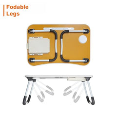 GoRogue Stud Foldable Wooden Mini Lapdesk for Couch, Sofa Bed, Study Tray Table Stand for Writing (Walnut), 40 Centimeters