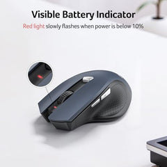 Acer Wireless Mouse for Computer, 6 Buttons 1600 DPI, Large Ergonomic Mouse