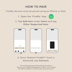 Satechi FindAll Wallet Card, Find My Compatible Tracker, Desert Rose