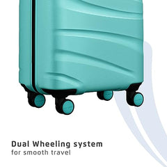 Safari 3Pc Polycarbonate Persia Set-55+65+77 Cms Small, Medium & Large Size (Cabin & Check-in) 8 Wheels Luggage/Speed_Wheel Suitcase/Trolleys (Pearl Blue)