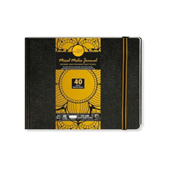 Zen Sangam - Portrait A4 Artists' 230GSM, (80 Pages) Mixed Media Art Journal - Sketch Book Stitched HardBound - Acid Free Cartridge Paper, Size (29.7cm x 21cm) Pencils,Chalk,Oil Pastels,Crayons-Black