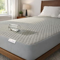 MY ARMOR Waterproof Mattress Protector King Size, 78x72, 6.5x6 feet, Double Bed Protector Sheet Cover, Breathable and Hypoallergenic Ultra Soft Fitted Terry Cotton Feel Fabric, Elastic Skirting, Grey