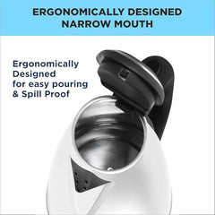 FRESHOME Electric Multipurpose Kettle 1.2L, 600W, with Stainless Steel Body, Egg Rack, Grill Rack, 3 Heating Modes & Rapid Boil Technology, Boiling Water, Tea, Coffee, Oats, Noodle, Soup (Silver)