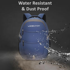 Lavie Sport 46Cm Triumph 29L Laptop Backpack With Rain Cover For Men & Women | Premium Backpack For Boys & Girls,Navy