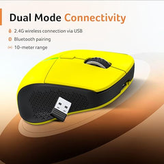 Acer Prism Dual Mode Wireless Mouse I 2.4G + Bluetooth I Silent Click I 3200 DPI (800-1200-2400-3200) I Rechargeable 500mAh I RGB LED I 6 Buttons I Lightweight 87g I Ergonomic Design for Laptop PC Mac