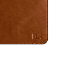 DailyObjects Large Premium Vegan Leather Desk Mat|Anti-Skid|Anti-Slip|85*45cm|Reversible Desk spread Turf Desk/Laptop Mat for Work from Home/Office/Gaming- Extended mouse pad and keyboard desk pad-Tan