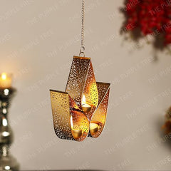 The Purple Tree Aluminium Hanging Butterfly Tealight Candle Holders Combo Pack (Pack of 4)