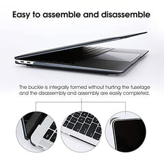 ZORBES® Laptop Cover 13.3 Inch for MacBook Air M1 A2337 A2179 A1932 Mac Book Air 13 Inch Case Compatible with Apple 2020 2019 2018 Release Waterproof Clear Plastic Hard Shell Case Cover Protector