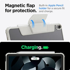 Spigen Flip case for iPad Air 11 inch M4 (2026), iPad Air 11 inch M3/M2 (2025-2024), 10.9 inch 5th/4th Gen (2022/2020), Trifold, Pencil Holder, Full Cover(Liquid Air Folio) - Black
