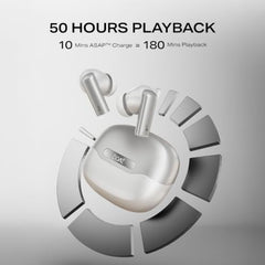 boAt Airdopes Prime 701 ANC, 46dB Hybrid ANC, 50Hr Battery, Real Spatial Audio,Multidevice Connect,App Support, Bluetooth Earbuds, TWS Ear Buds Wireless Earphones with mic (Titanium Blue)