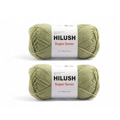 HILUSH super saver,Poly Yarn PACK OF 2 BALLS (1 Ball/100 Gram Each) Ball Supersoft Hand Knitting Wool Ball, Suitable for Craft, Crochet, Amigurumi, Embroidery, Toys, Garments, Flowers and Hobby Projects , Shade no - (grey)