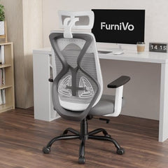 Furnivo Titan Ergonomic Office Chair for Home & Office | Adjustable Armrests | 120 Recline | Lumbar Support | Thick Cushioned Seat | Heavy-Duty Base | 3 Years Warranty (Eco Black Red)