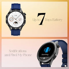 boAt Enigma Radiant Luxury Watch for Man w/1.43"(3.63 cm) AMOLED Display, AOD, Premium Metal Build, Round Dial, 200+Watch Faces, Upto 7 Days Battery Life, Fitness smartwatch for Men (Metal Black)