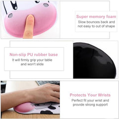 ZORBES® Mouse Pad with Wrist Support, Funny Cat Ergonomic Mouse Pad | I'm Fine Motivational Memo Design, Soft Gel Rest, Non-Slip Mouse Mat for Office Home