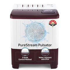 Voltas Beko, A Tata Product 6.5 Kg 5 Star Semi-Automatic Top Loading Washing Machine (WTT65UNX/OK3I0I0W01, Blue, Pulsator wash technology)