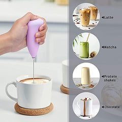PEAKTASTE Electric Milk Frother Wand for Coffee, Latte & Matcha