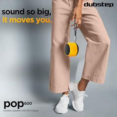 Dubstep Pop 600 Wireless Speaker, 15 Hrs Playtime, 52mm Driver, TWS Pairing, 6W Output Bluetooth Speakers (Grey)