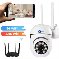 Maizic Smarthome Pack of 2 WiFi Mini PTZ Cameras 3MP | Dual Indoor/Outdoor Security Set, 360 Degree Pan-Tilt Zoom, Color Night Vision, Two-Way Audio, AI Motion Alerts, Multi-User Live View