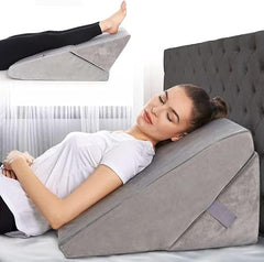 Orthowala Premium Adjustable Bed Wedge Pillow with Headrest – Memory Foam Support for Acid Reflux, Snoring, Back & Leg Pain – 2 Years Warranty