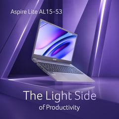 Acer Aspire Lite, Intel Core 3-100U Processor, 8GB DDR4 RAM/512GB SSD, 39.62cm/15.6" FHD IPS Display, Win 11 Home, Steel Gray, 1.59 Kg,AL15-53, Thin & Light Laptop