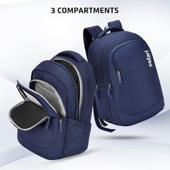 Safari Saga 32L Laptop Backpack Bag for Men and Women, Ideal for Office/School/College Boys and Girls, 2 Compartment Backpack with Front Pocket, Organizer & Bottle Holder, Color Black