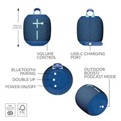 Ultimate Ears WONDERBOOM 4 Portable Waterproof Bluetooth Speaker with Big Bass and 360-Degree Sound, Dustproof Floating Speaker with 40 m (131ft) Range - Enchanting Lilac