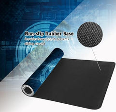 SPIN CART Large Gaming Mouse pad, Long XXL Extended Desk Table Mat Mousepad for Laptop PC Computer (Abstract Blue)