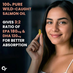 Carbamide Forte Multivitamin Tablet for Men with Probiotics & Salmon Omega 3 fish Oil Capsules | Salmon Fish Oil Omega 3 Capsule 1000mg and Multivitamin Tablets Combo | 60 Tablets + 60 Softgels
