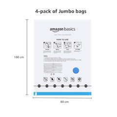 amazon basics Vacuum Compression Storage Bags with Hand Pump - Medium, 5-Pack