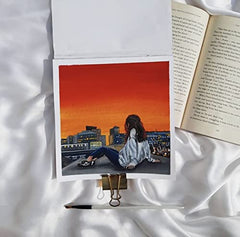 Zen Sangam Express your Mind - Square Gouache Glued Watercolor Sketch Paper Pad - 300 Gsm - Cold Pressed - 24 Sheets - Rough Grain Surface - Size (10.5Cm X 10.5Cm) - Gouache Book