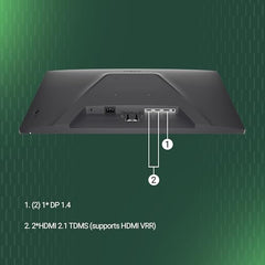 Dell SE2725HG 27" FHD IPS Gaming Monitor, 200Hz Refresh, 3side narrow bezels, 1ms GtG, AMD FreeSync Premium, HDR 10, 300nits, 1000:1 Contrast, 99% Srgb, Tilt, 2*HDMI 2.1 TDMS(supports HDMI VRR),DP 1.4