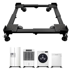 Robustt Washing Machine Stand (5kg to 12kg) - Adjustable Metal Trolley with Wheels for Home with 4 Anti Vibration Rubber Grips- Stands Upto 180 Kg Weight, Also Suitable for Dishwasher, Air Cooler